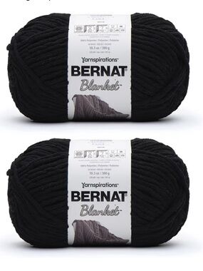 Two Bernat Blanket Yarn Coal